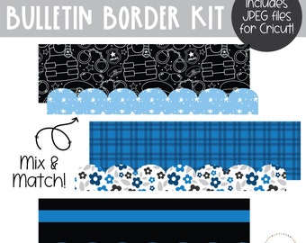 Back the Blue Bulletin Board Borders