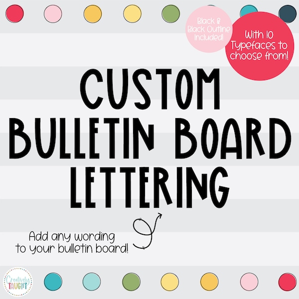 Bulletin Board Letters Etsy