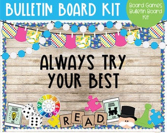 Board Games - Game Piece Theme Bulletin Board Kit