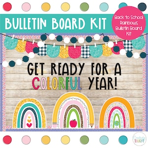 Back to School Rainbows - Back to School - August Bulletin Board Kit