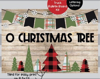 O Christmas Tree Christmas Bulletin Board Kit - Etsy