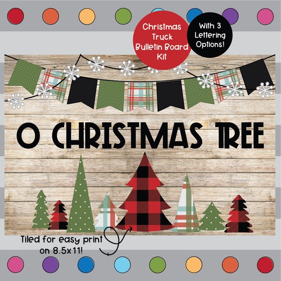 O Christmas Tree Christmas Bulletin Board Kit - Etsy
