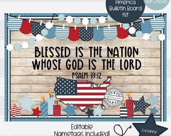 God Bless America - July 4 - June and July Bulletin Board Kit