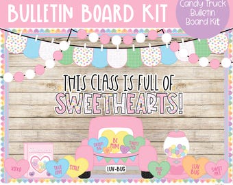 Candy Heart Truck- Valentines Bulletin Board Kit
