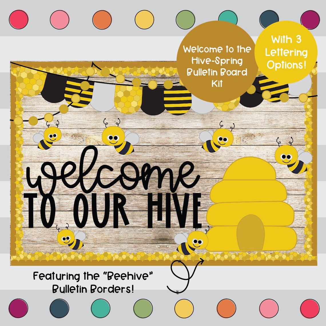 to Our Hive Bee Kind Summer Bulletin Board Etsy