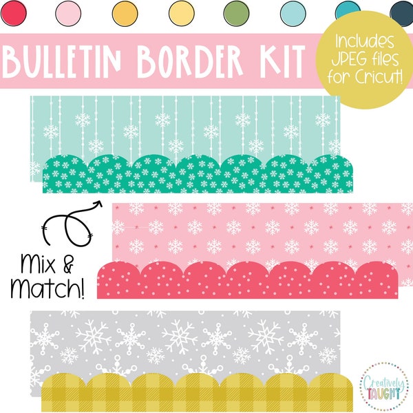 Winter Brights - New Years - January  Bulletin Board Borders