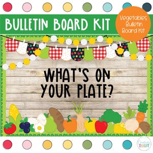 What's On Your Plate - Cafeteria - Health - Healthy Eating - Bulletin Board Kit