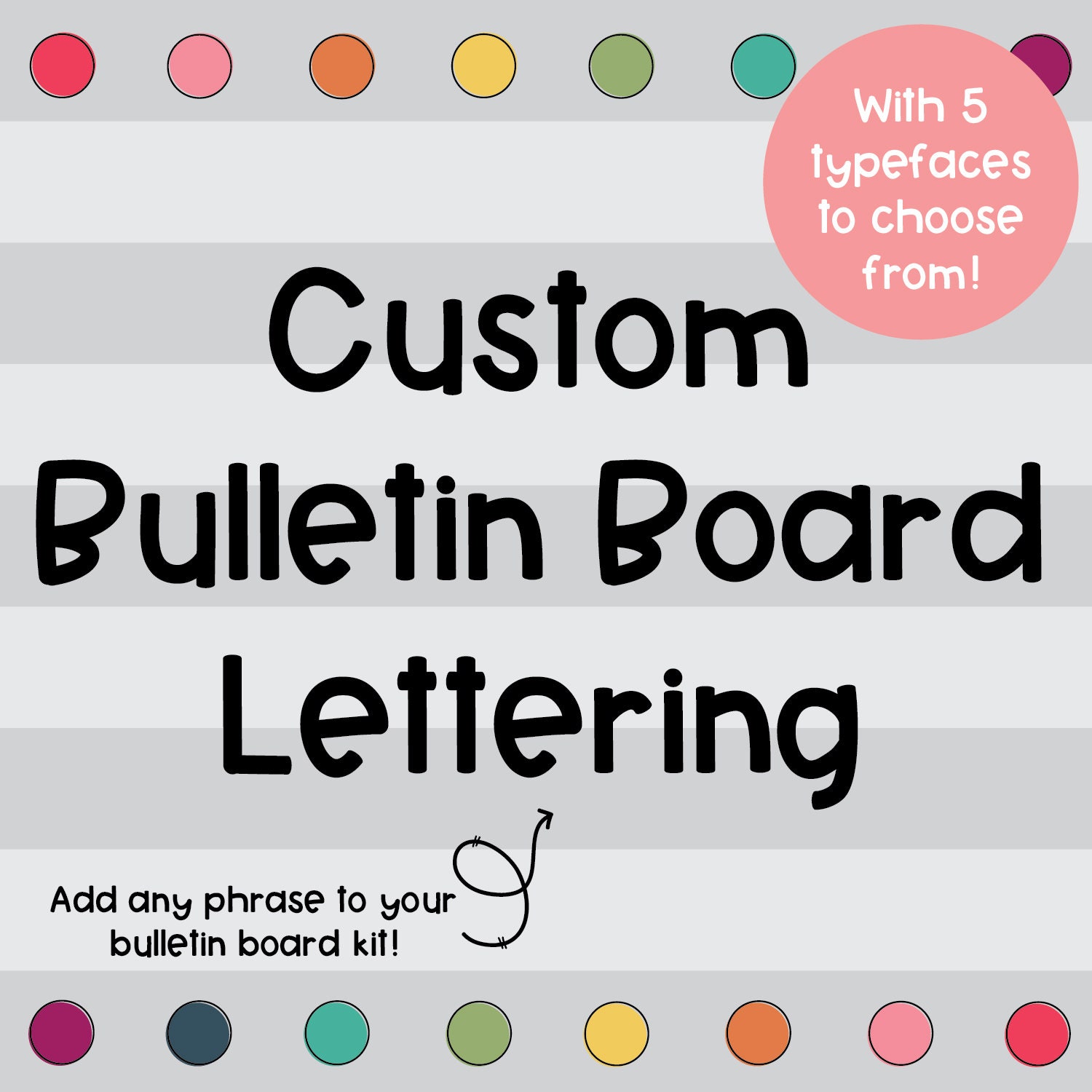 Custom Bulletin Board Lettering Etsy