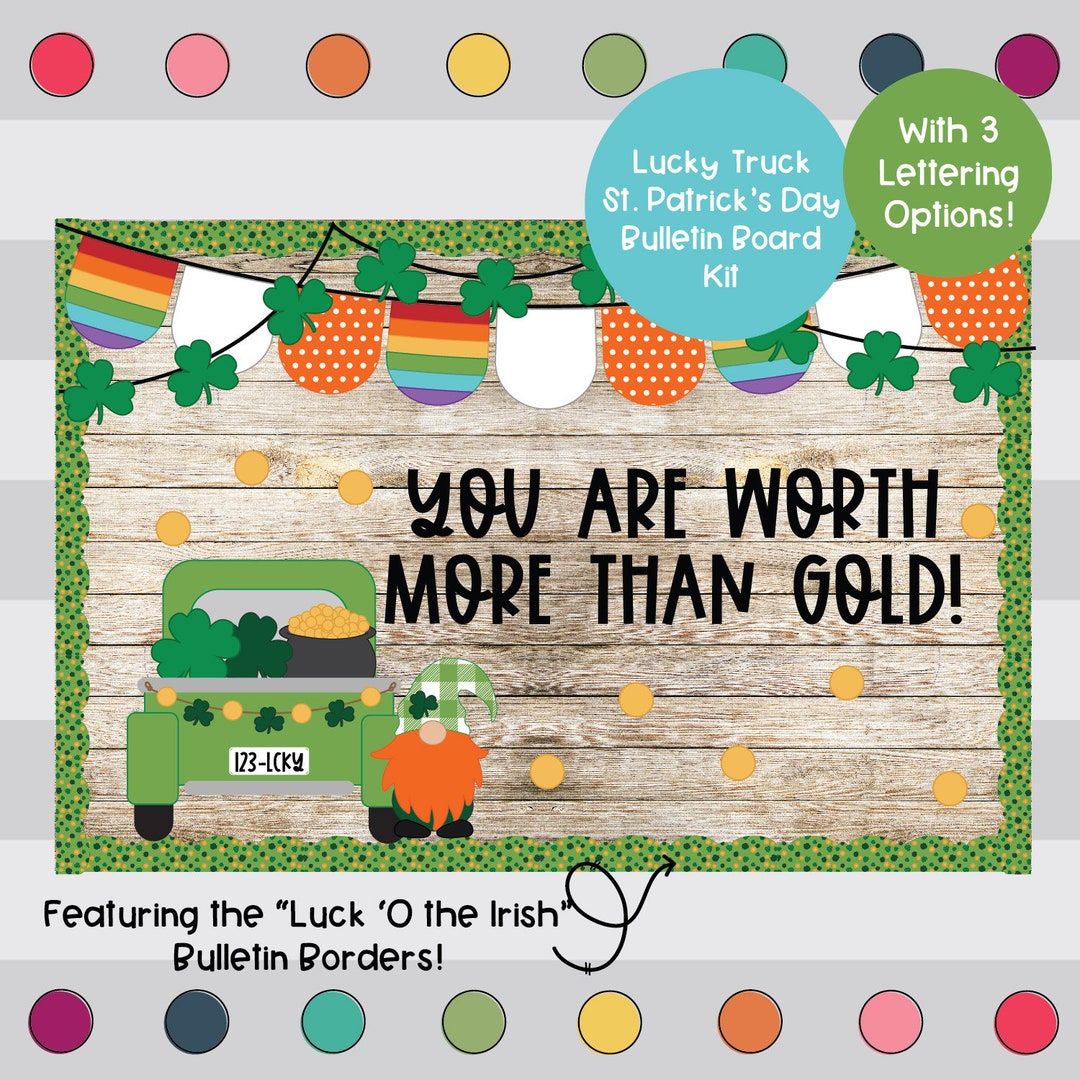 You Are Worth More Than Gold St. Patricks Day Bulletin Board - Etsy