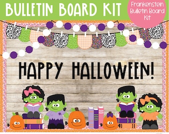Frankenstein - Reading  - Halloween - Library Bulletin Board Kit