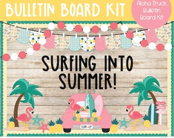 Aloha Truck - Hawaiian Summer Truck - Summer Bulletin Board Kit