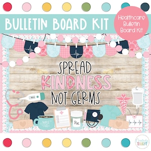 Bulletin Board Kit für die Gesundheitserziehung - Krankenhaus - Krankenschwester Dekor - Bulletin Board Kit für Krankenschwestern - Digitale Gesundheit Bulletin Board Kit