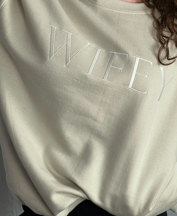 WIFEY Embroidered Sweatshirt Tone on 