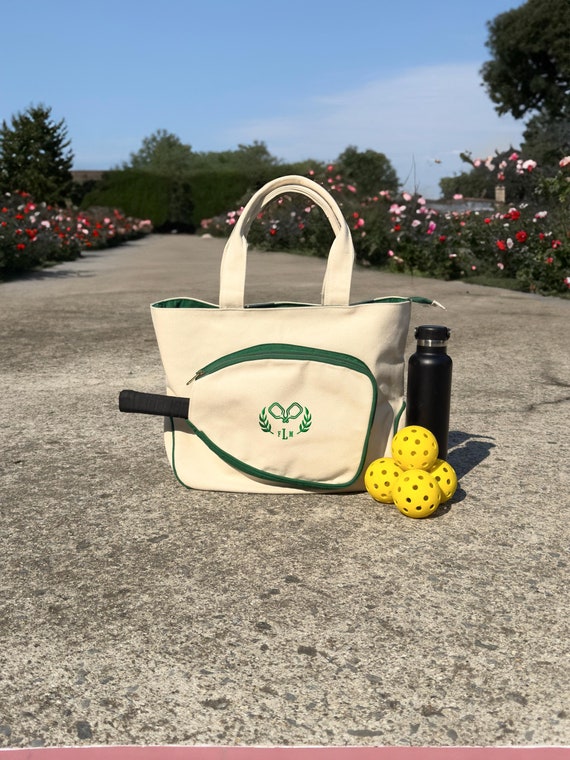 Personalized Pickleball Bag, Custom Monogram Duffel, Pickleball Gear Organizer, Embroidered Tote, Gift for Pickleball Lovers, Paddle Bag