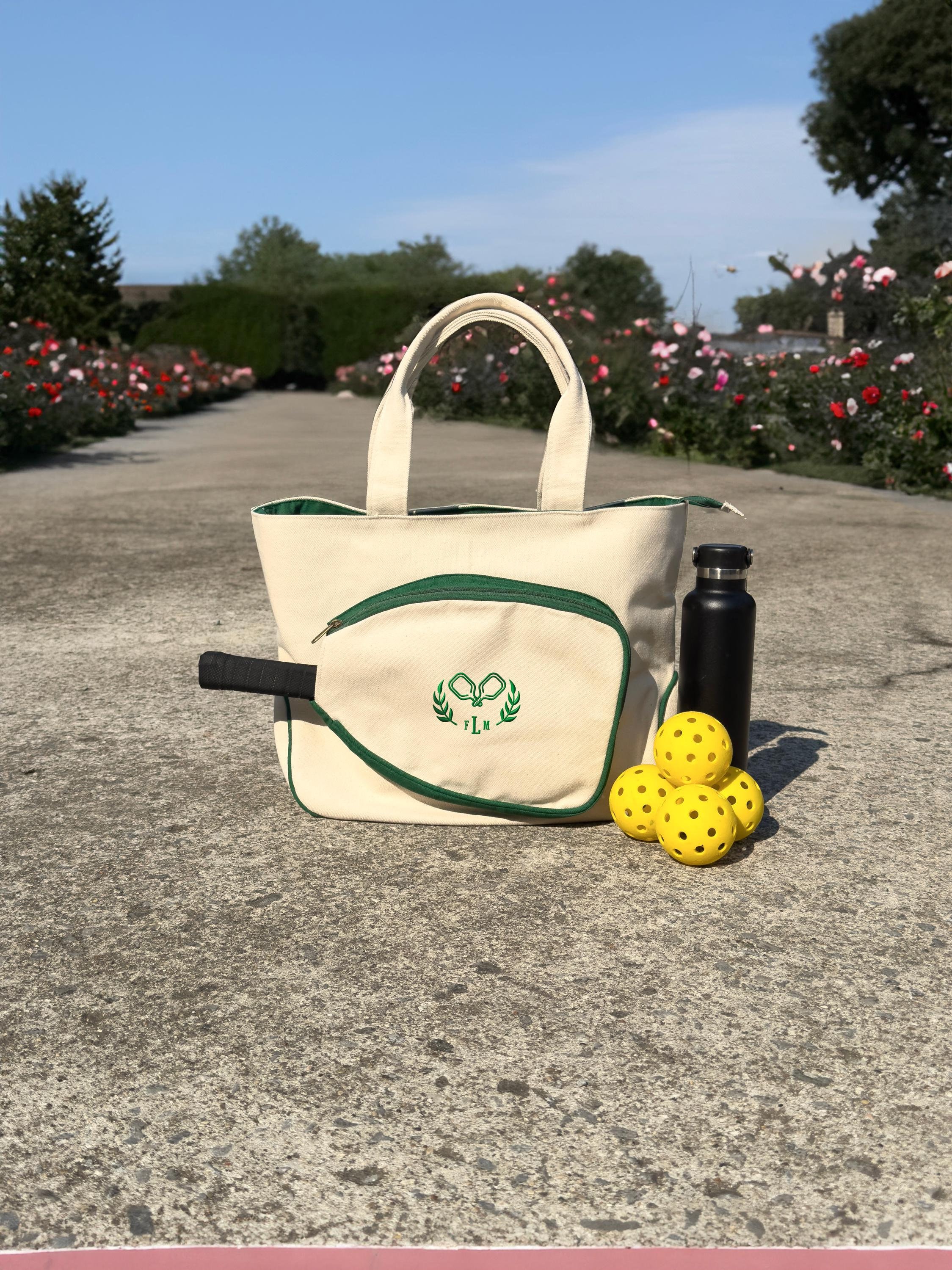 Cute Pickleball Tote Bag For Women - Large Paddle Bag With Adjustable Strap