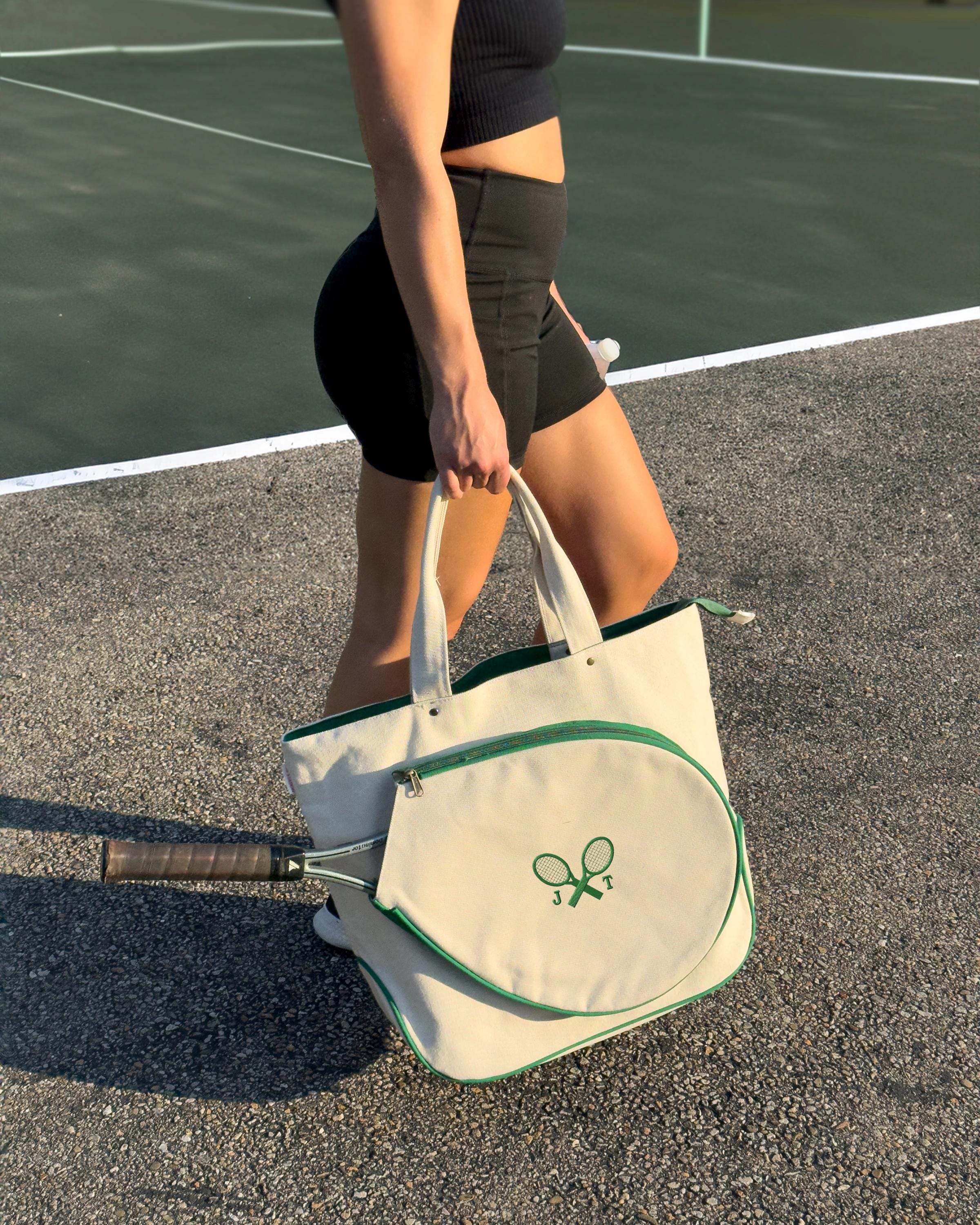 Personalized Tennis Tote, Custom Monogram Duffel, Tennis Gear Organizer, Embroidered Travel Bag, Gifts for Tennis Lovers, Paddle Tennis Bag