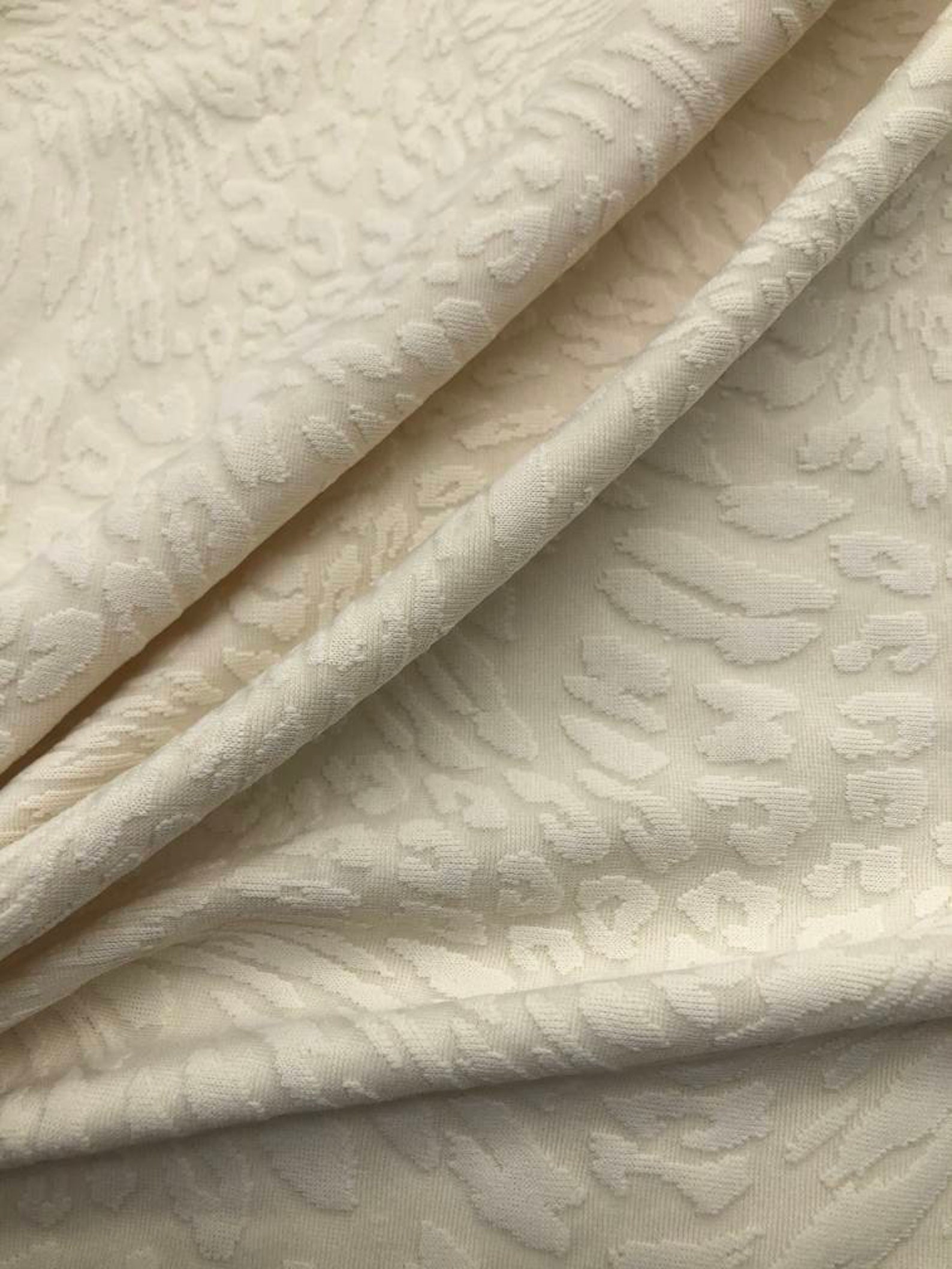 Textured swimwear fabric with animal pattern jacquard fabric Etsy