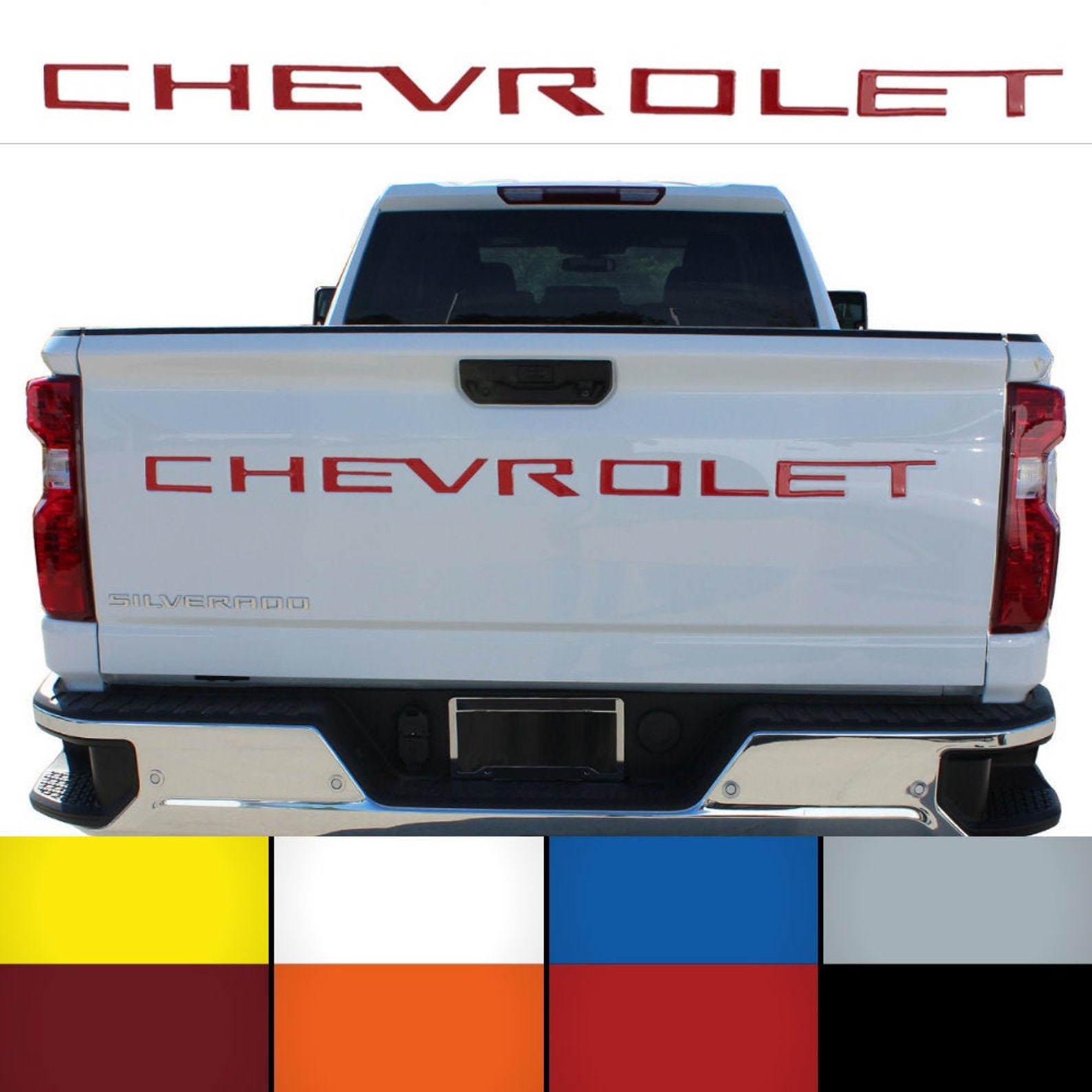 Decals for 20192021 CHEVROLET Silverado Tailgate Insert Etsy
