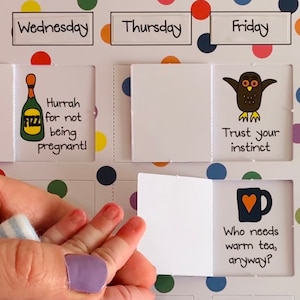 Kalender voor het vierde trimester van 1 maand voor jonge moeders