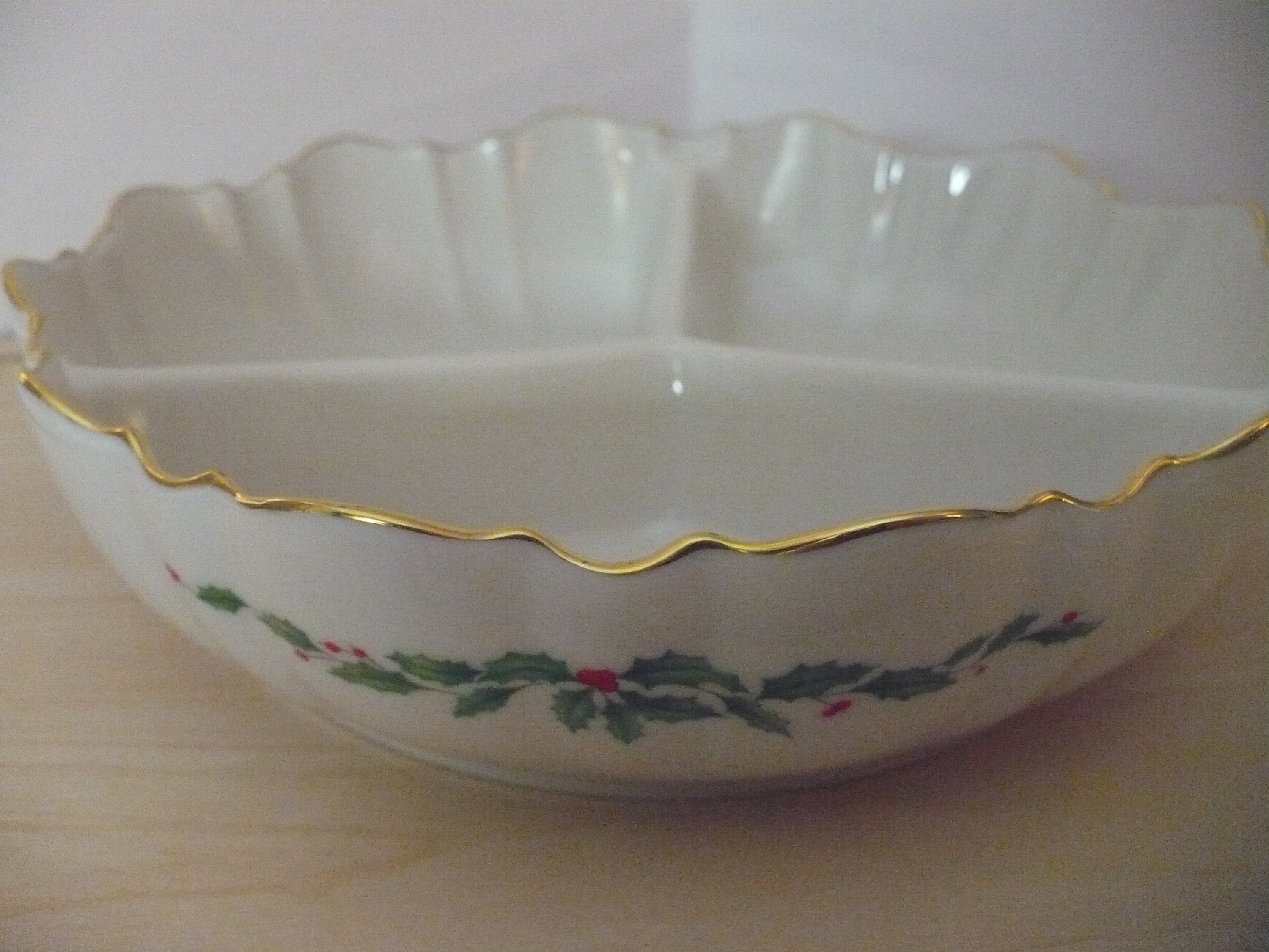 Beautiful Lenox Holiday Divided Serving Bowl hecho en EE. UU. Etsy