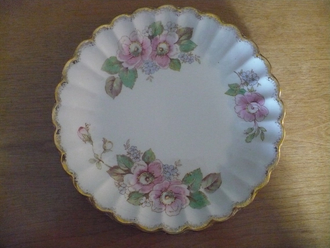 Vintage Limoges USA Set of 4 Dessert Plates China Rose Etsy
