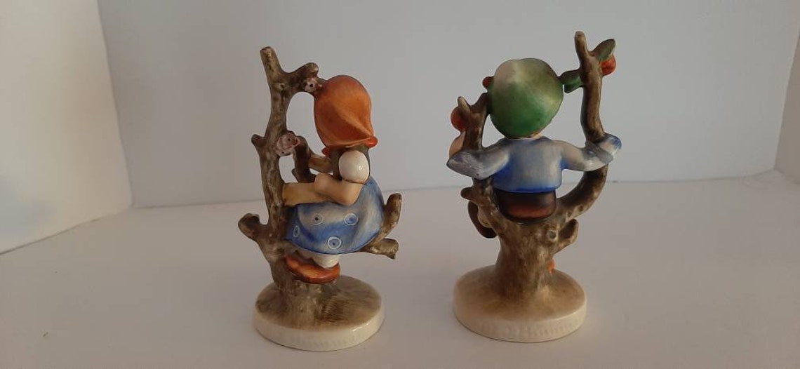 Vintage Goebel Hummel 1955 Appletree Girl and Boy Figurines Etsy