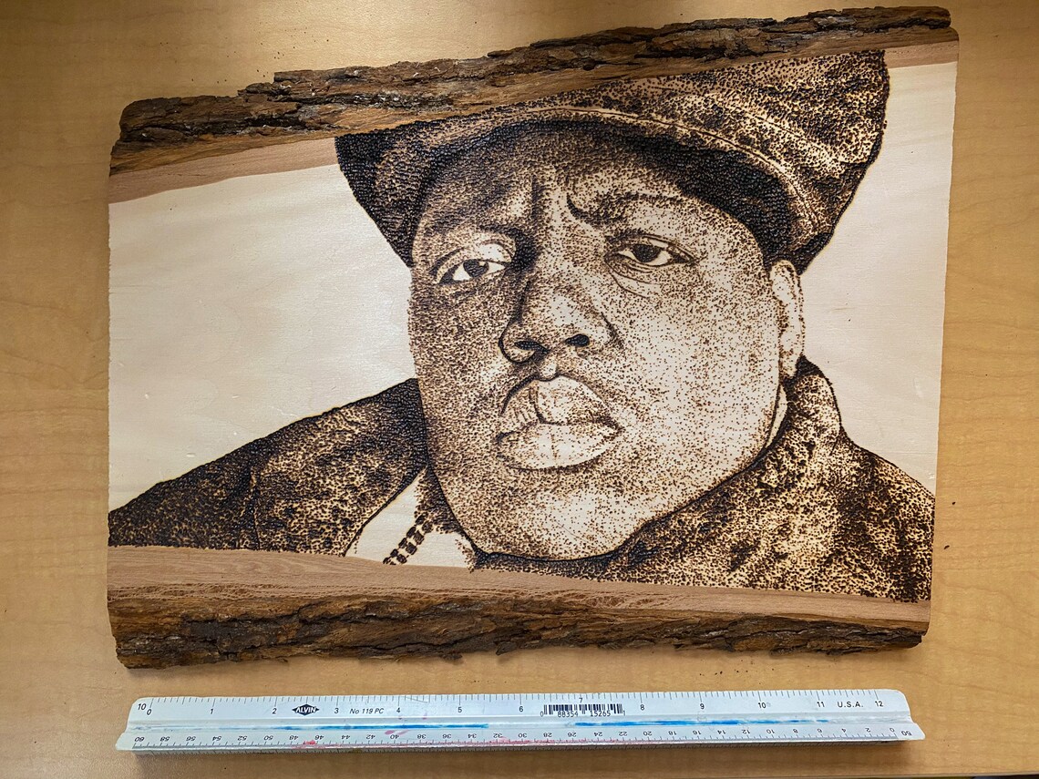Biggie Smalls Wood Burning Wall Hanging Decoration Etsy