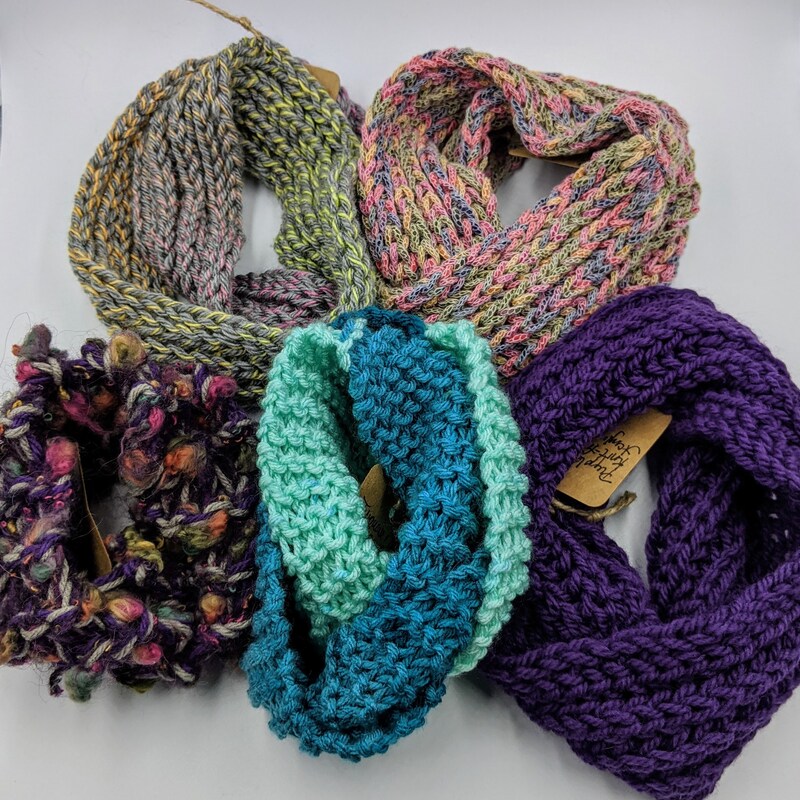 Knit Scarf Purple Etsy