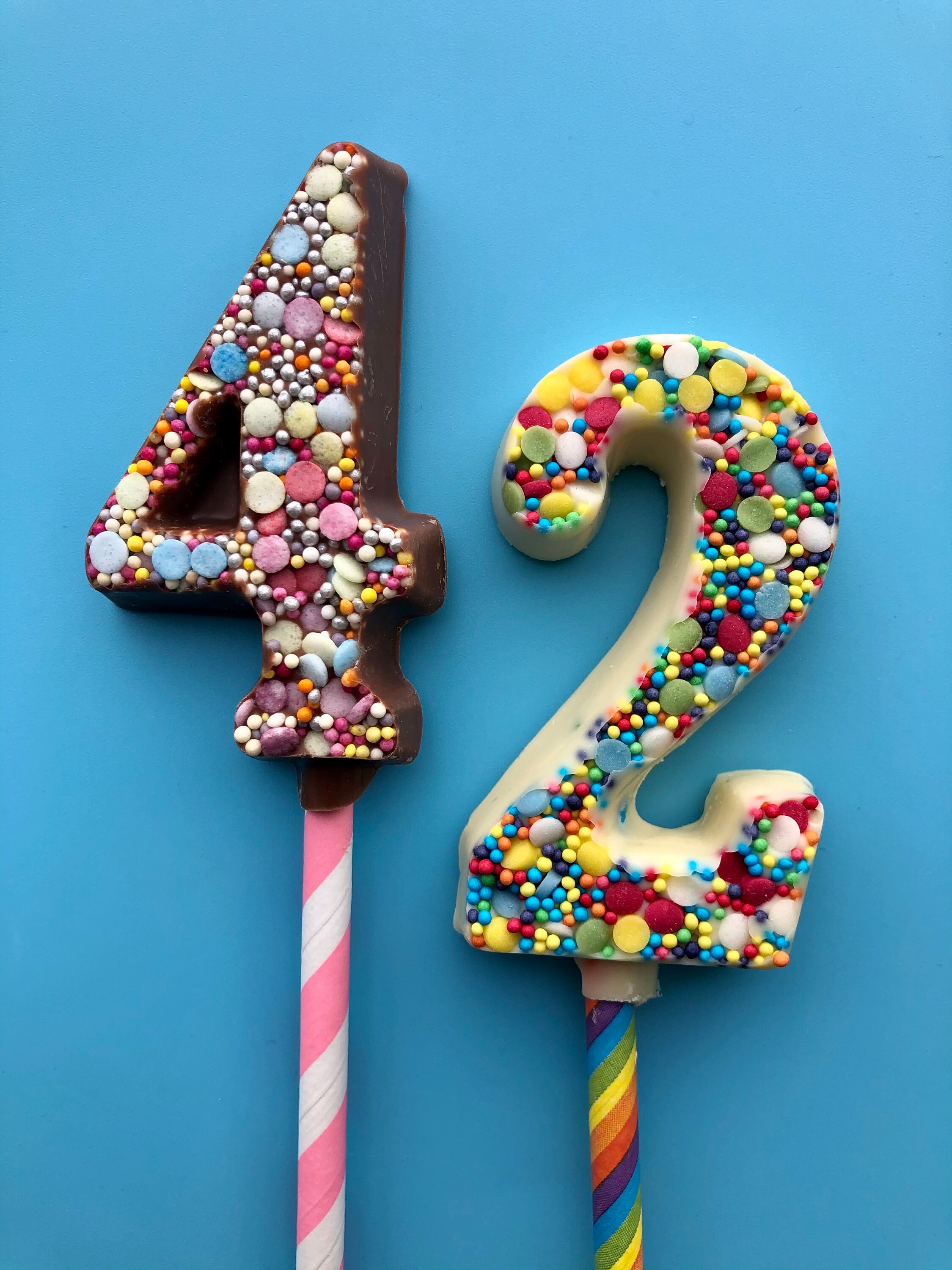 Chocolate Number Lollipops Birthday Gift Cake Topper Party Etsy