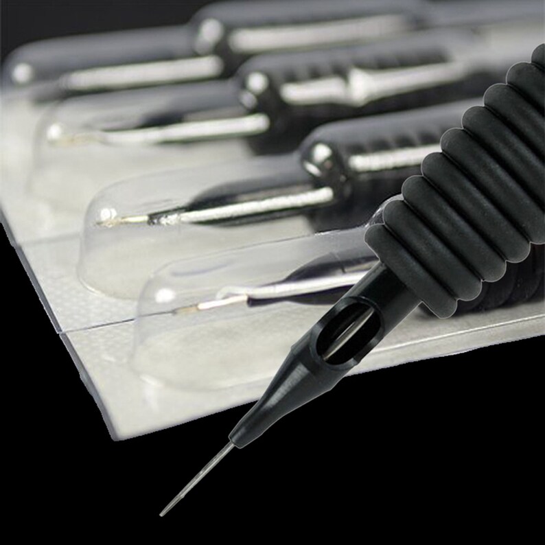 5,10,20,30,50,100 Pcs Tattoo Needles Tubes 3/4 Grips With Tips RL/RS/F