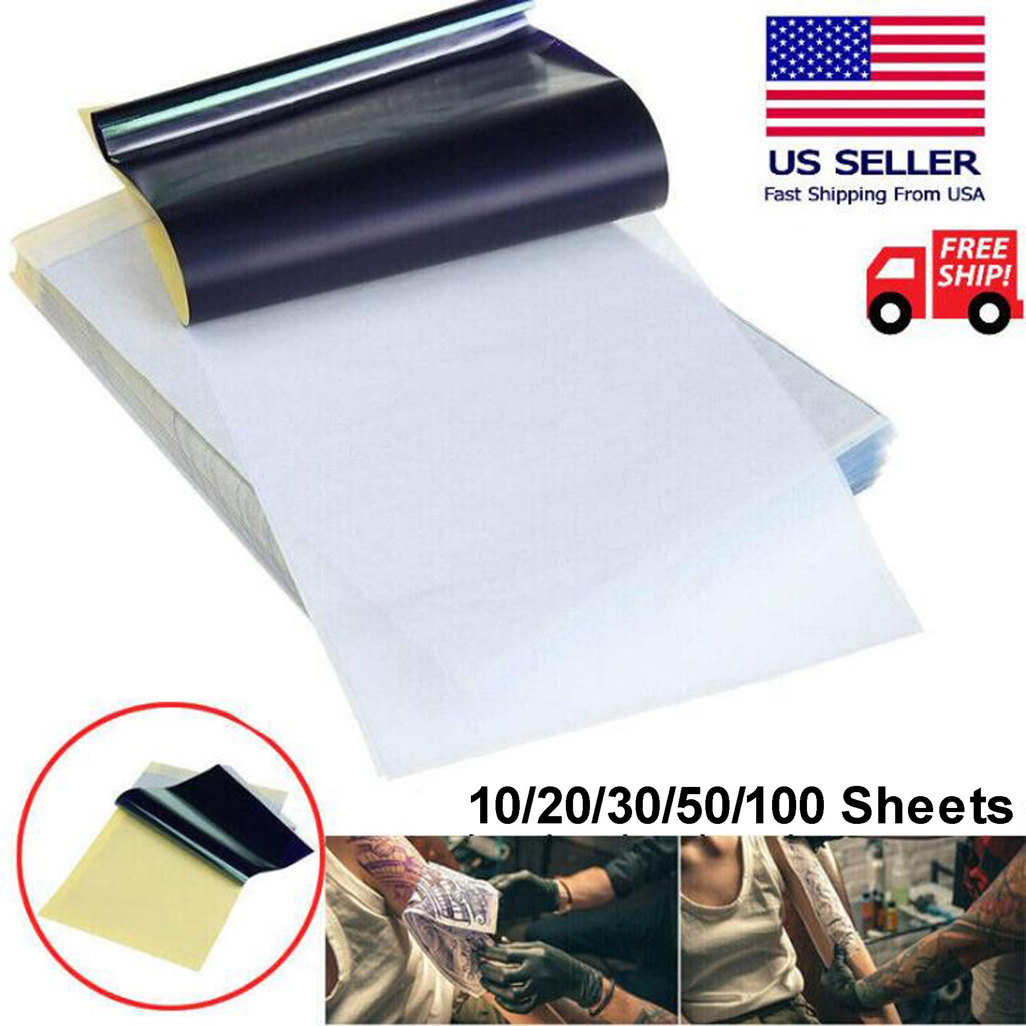 20 Pcs Tattoo Transfer Paper Carbon Thermal Stencil Tracing Hectograph A4  Size