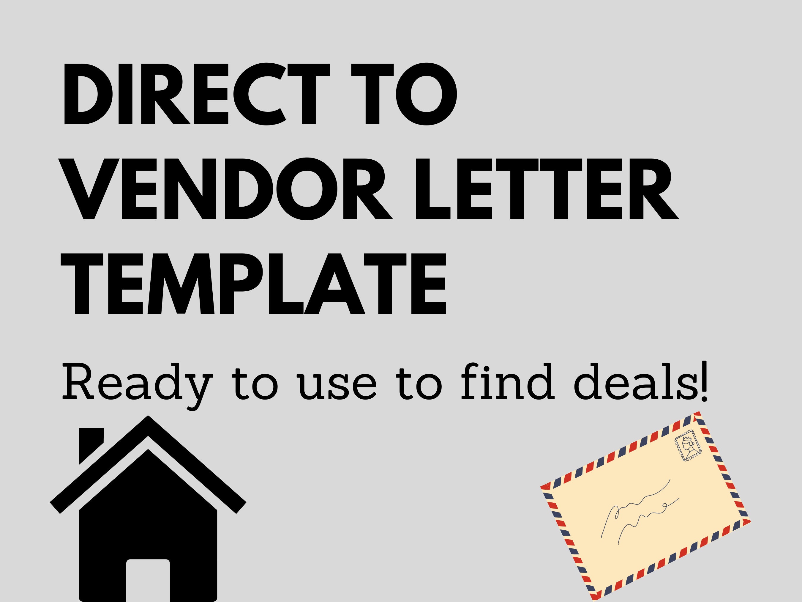 Rent To Rent Direct To Vendor Letter Template D2V R2R Property Etsy