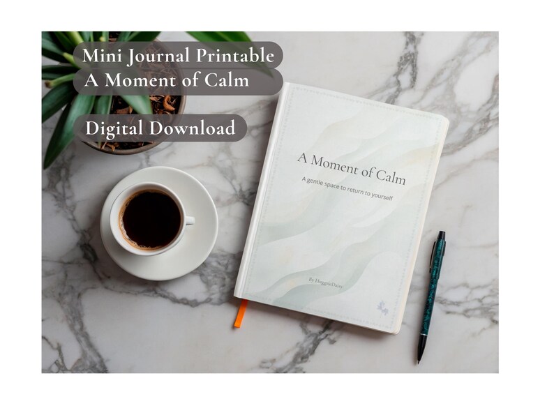 Printable Mini Journal – A Moment of Calm, Self Care Journal PDF ...