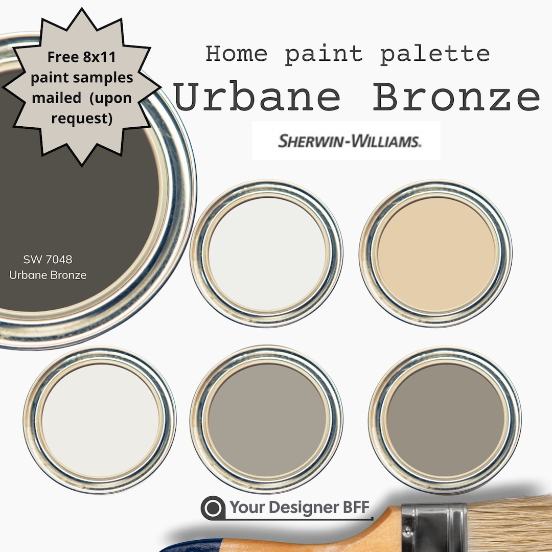 SW 7048 Urbane Bronze Complementary Color Palette for Sherwin Williams