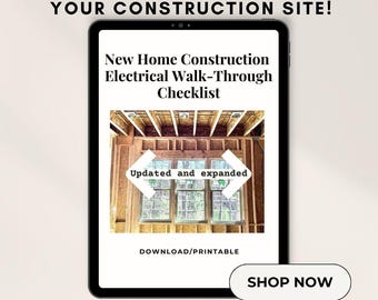 New Construction Electrical Checklist PDF | Custom Home Pre-Drywall Walkthrough Planner