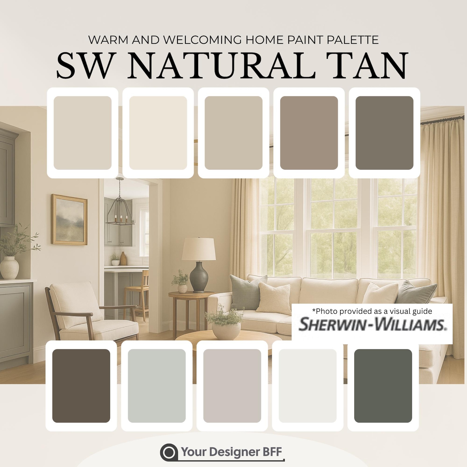 SW 7567 Natural Tan Sherwin-williams Whole House Paint Palette – Warm ...