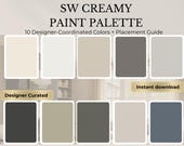 Sherwin-Williams Creamy | Whole House Paint Palette: Cozy Neutrals (Digital PDF)