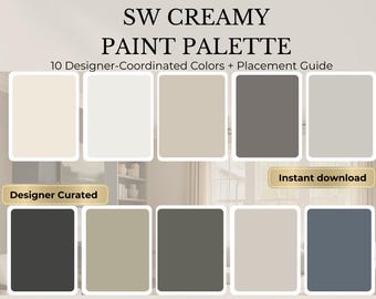 Sherwin-Williams Creamy | Whole House Paint Palette: Cozy Neutrals (Digital PDF)