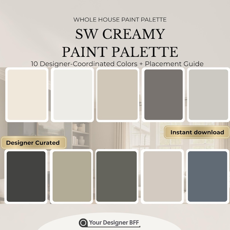 Sherwin-williams Creamy | Whole House Paint Palette: Cozy Neutrals ...