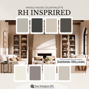 Palette de peinture Restoration Hardware Inspired Sherwin-Williams : tons neutres élégants et gris intemporels