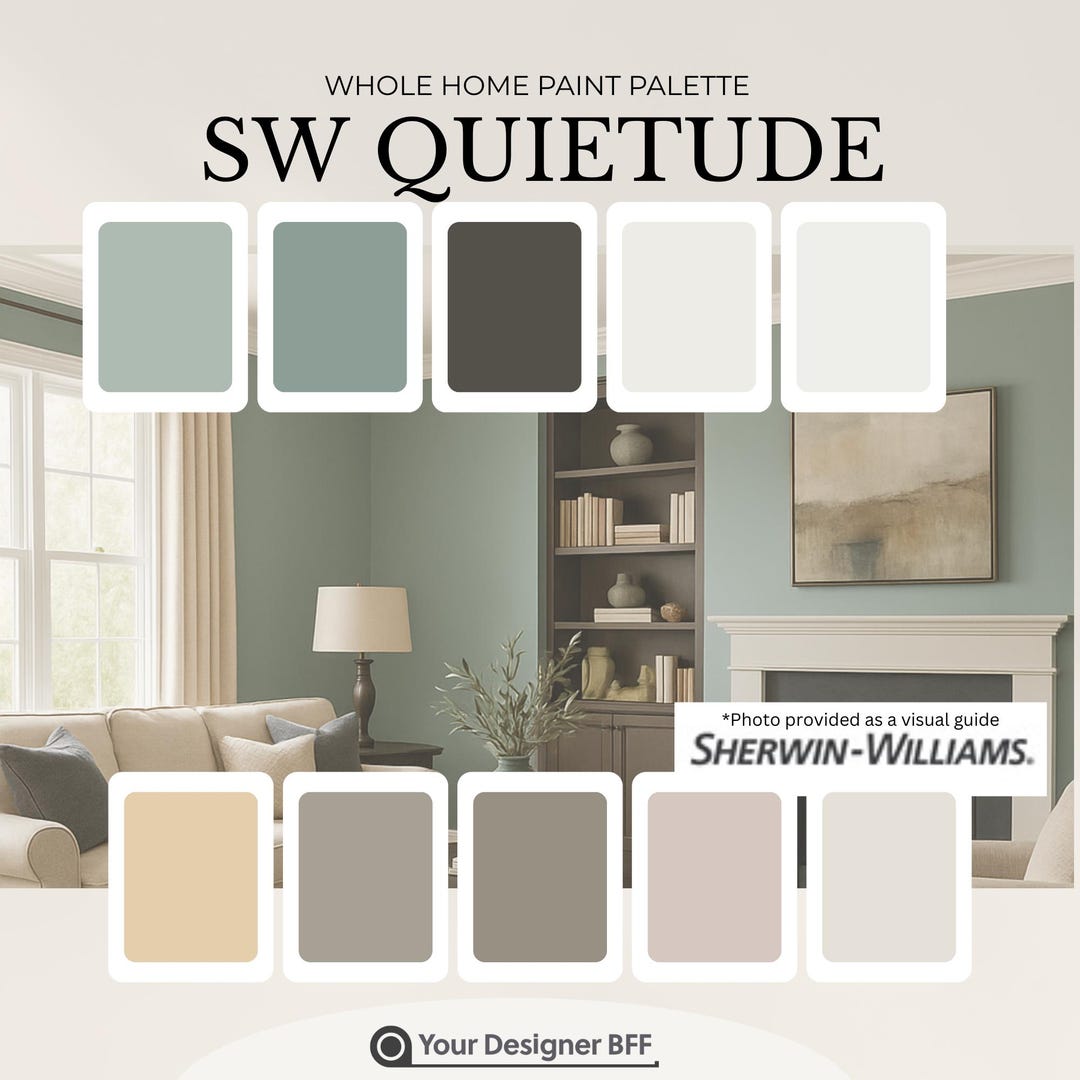 Quietude Sherwin-williams Paint Palette - Soft Blues & Warm Neutrals ...