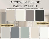 Accessible Beige Whole House Paint Palette | Sherwin-Williams | Digital PDF