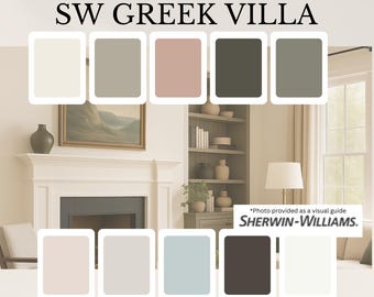 Greek Villa Sherwin-Williams Paint Palette | Desert-Inspired Earthy Neutrals | Pre-Made Home Color Guide