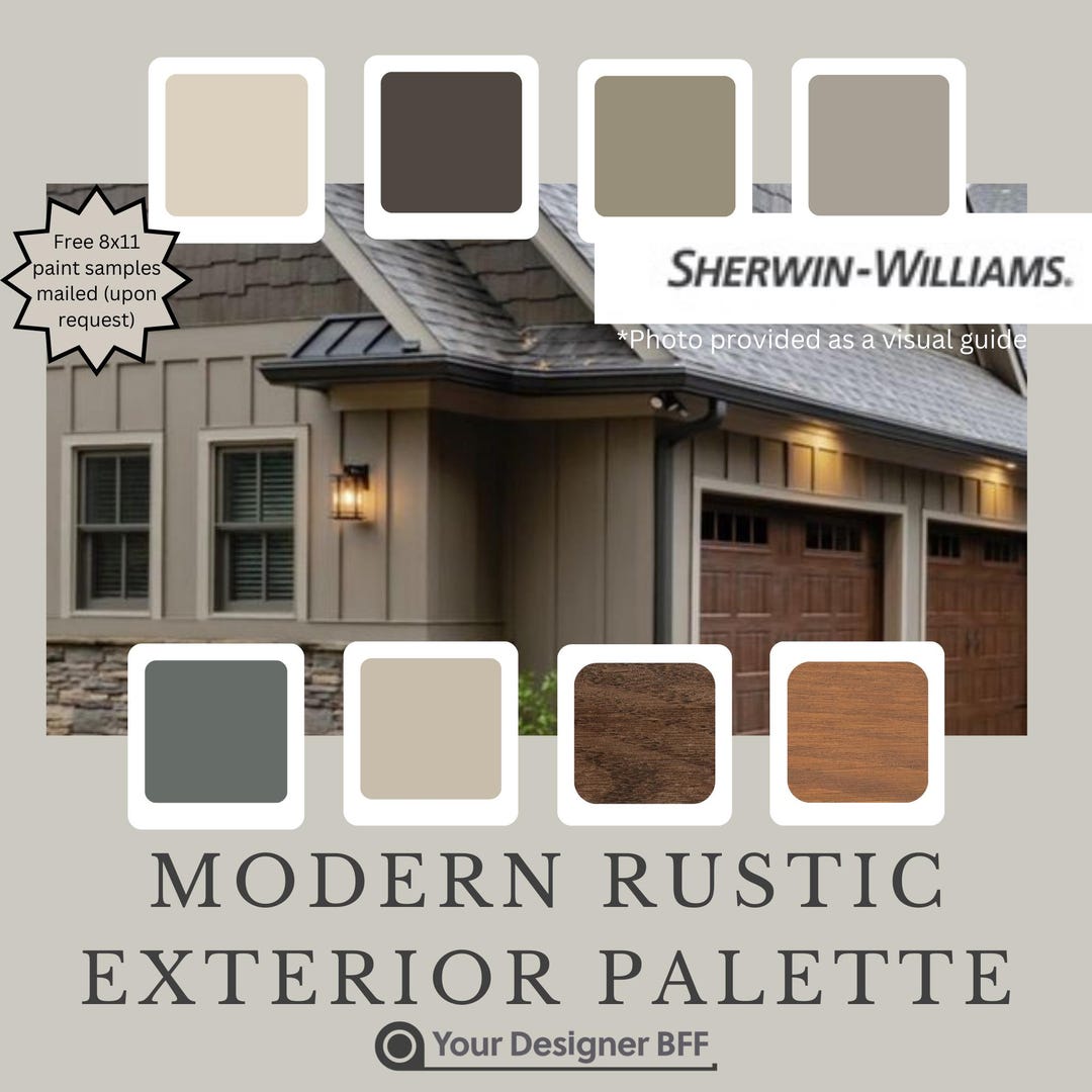 Photo inspiration: Modern Rustic Exterior Sherwin Williams Paint Palette Warm And Photo Inspiration