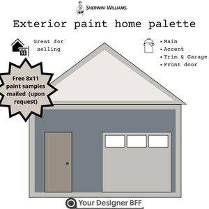 Grayish-Blue Exterior Paint Scheme - Sherwin Williams Exterior Paint