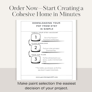 Image showing buyer reviews with high ratings and room photos. Customers describe feeling confident choosing colors and loving the coordinated look throughout their home.