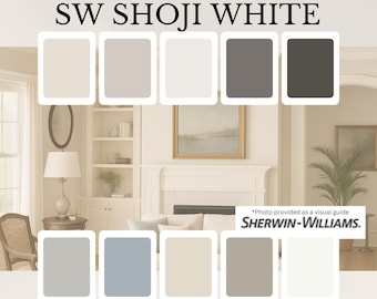 Shoji White Sherwin-Williams Paint Palette – Whole House Color Scheme (Digital PDF)