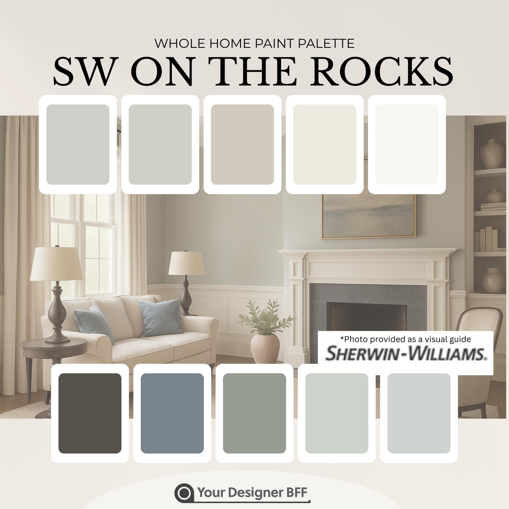 SW 7671 on the Rocks Paint Palette | Sherwin-williams Neutral Home