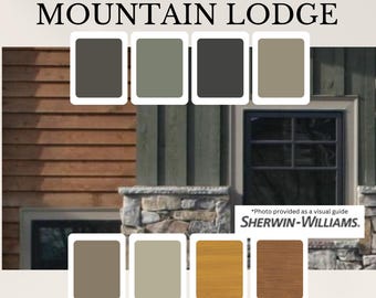 Cozy Cabin Vibes Mountain Lodge Exterior Sherwin-Williams Paint Palette
