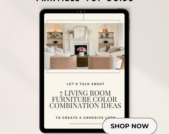 Living Room Furniture Color Ideas – Digital Download for Home Decor & Mood Board Planning